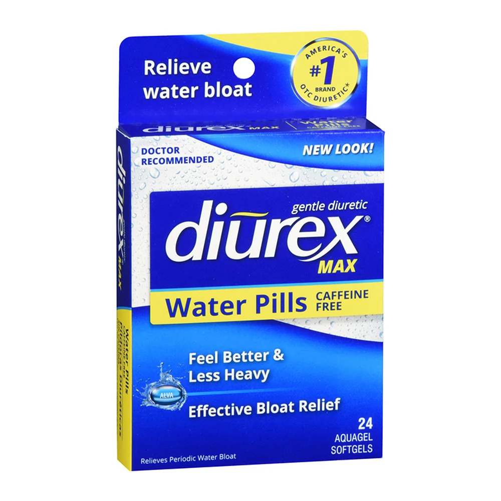 Crafted Diurex Max Water Pills Maximum Strength Caffeine- Water Pills - 24 Ea World-Class