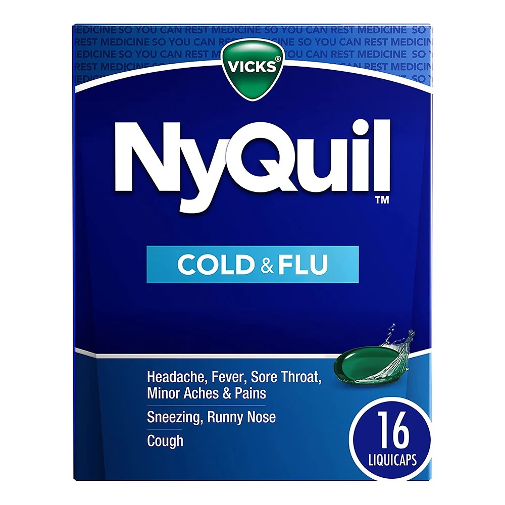 Selected Vicks Nyquil Cold and Flu Nighttime Relief Liquid Capsules 16 Count User-Friendly