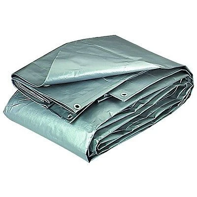 Modern 12' x 16' Foot Silver Outdoor Tarp Cover Patio Shade Cover Shade Sun Sunshade Safe