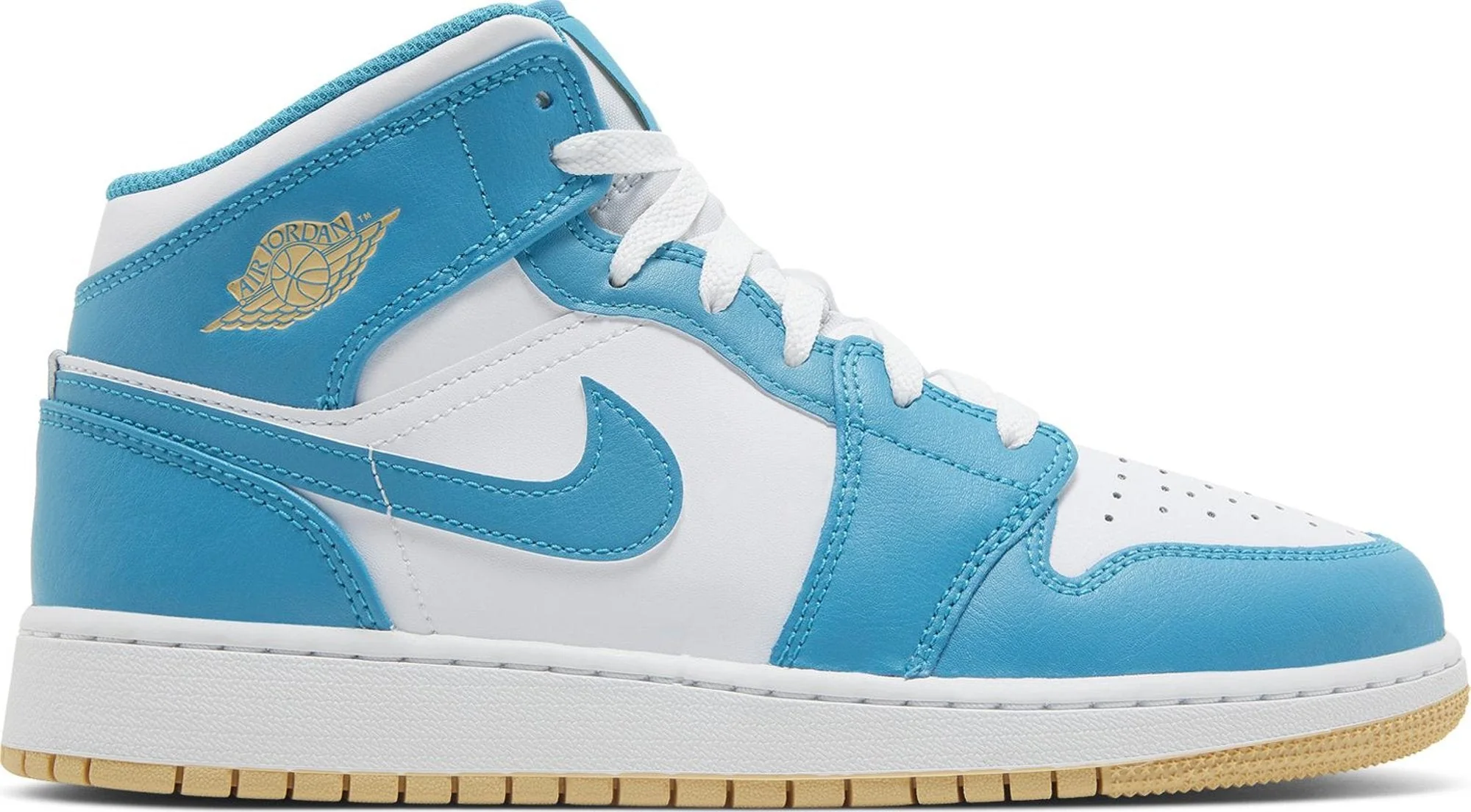 Crafted Air Jordan Grade School Retro 1 Mid 'Aquatone Gs' Sneakers Innovative