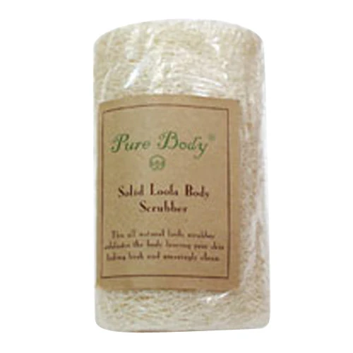 Green Retail Imports Solid Loofah Bath Scrubber 6 Inches - 3 Ea Top-Quality