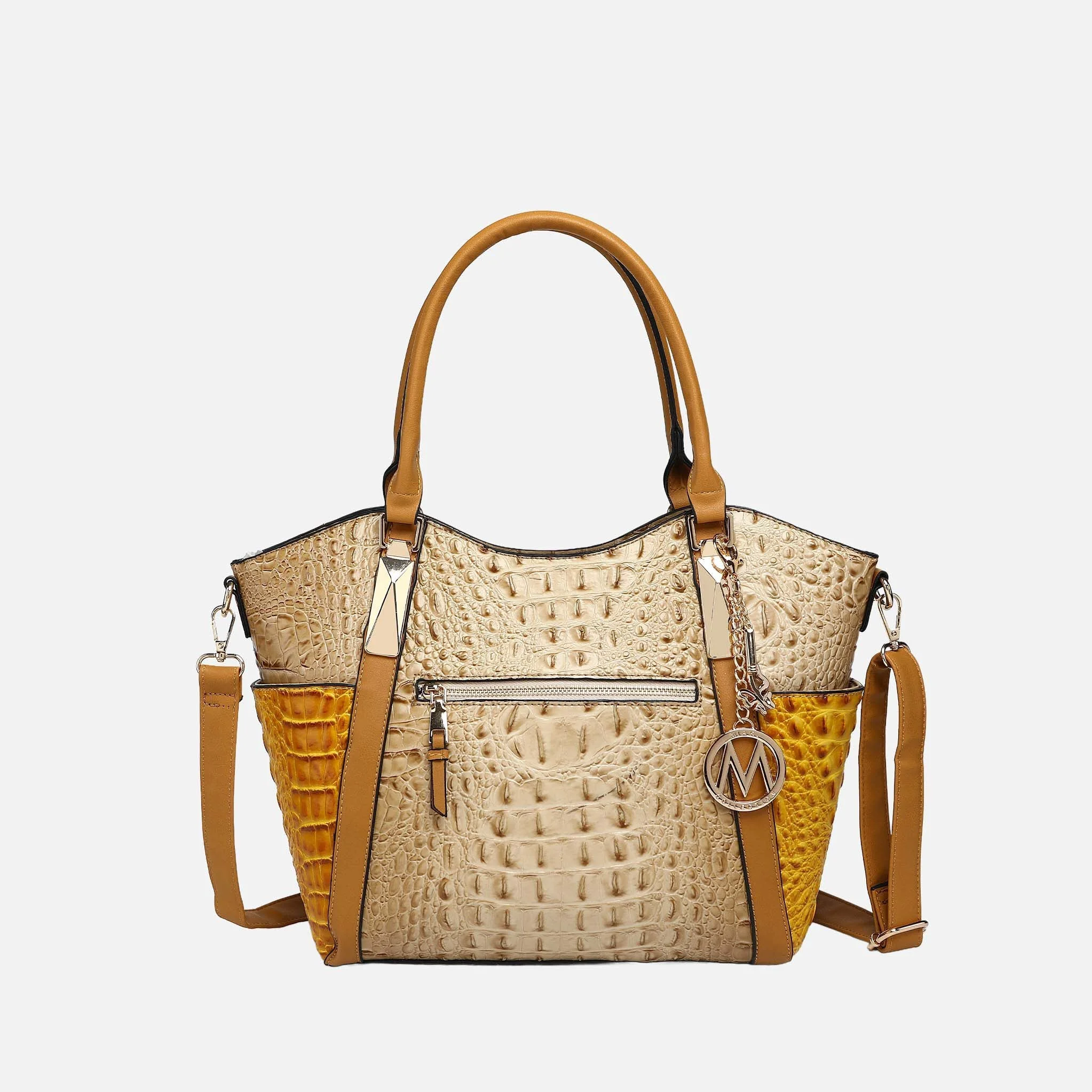 Sophisticated MKF Collection by Mia K. - Janise Croc Tote handbag Flexible