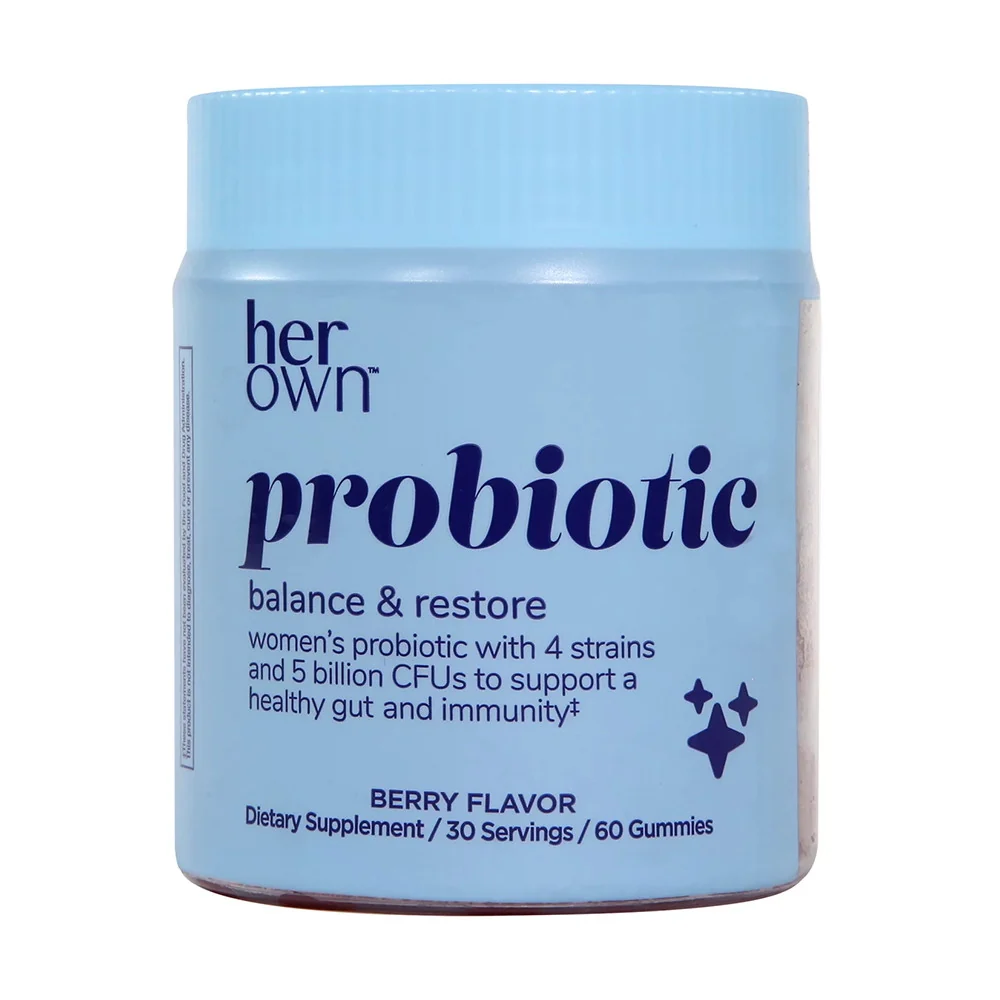Optimized Her Own Probiotic Prebiotic Gummy Berry Flavor 30 Servings 60 Ea Trendy