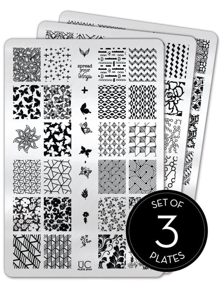 Fast Collection 24 - Set of 3 Uber Chic Stamping Plates Versatile