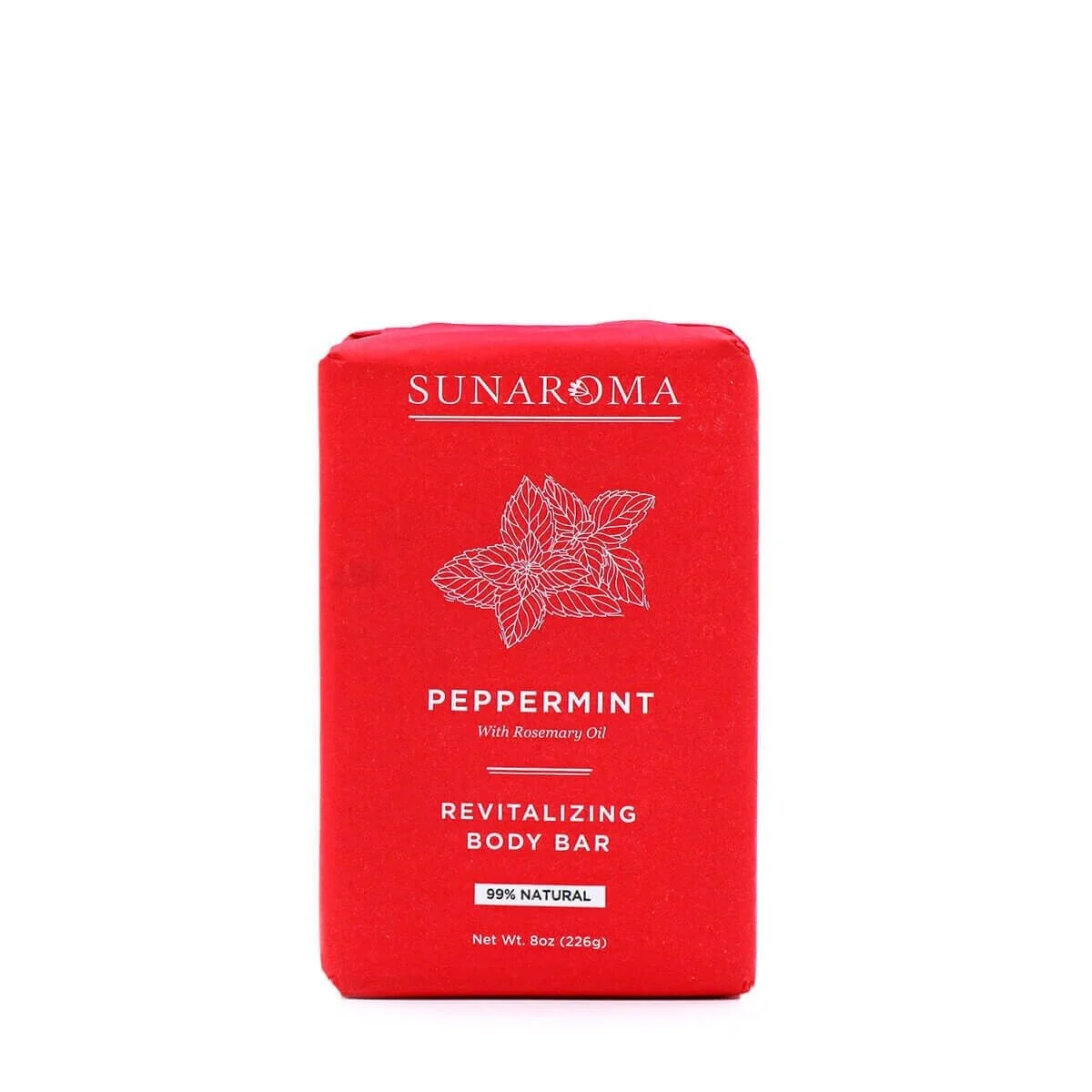Expertly Made Sunaroma Peppermint Oil and Rosemary Body Bar Soap 8 Oz Elegant