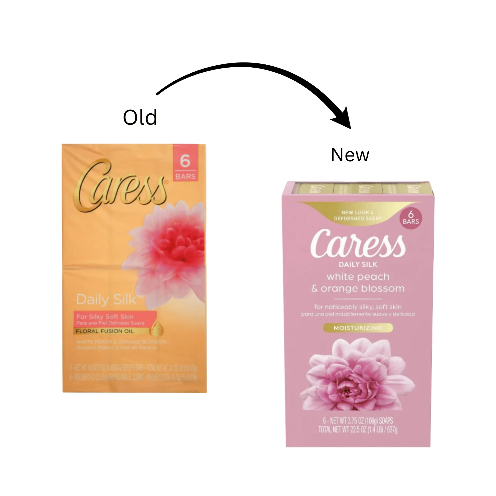 Authentic Caress Beauty Bar Soap Daily Silk 6 Bars 18.90 Oz Dependable