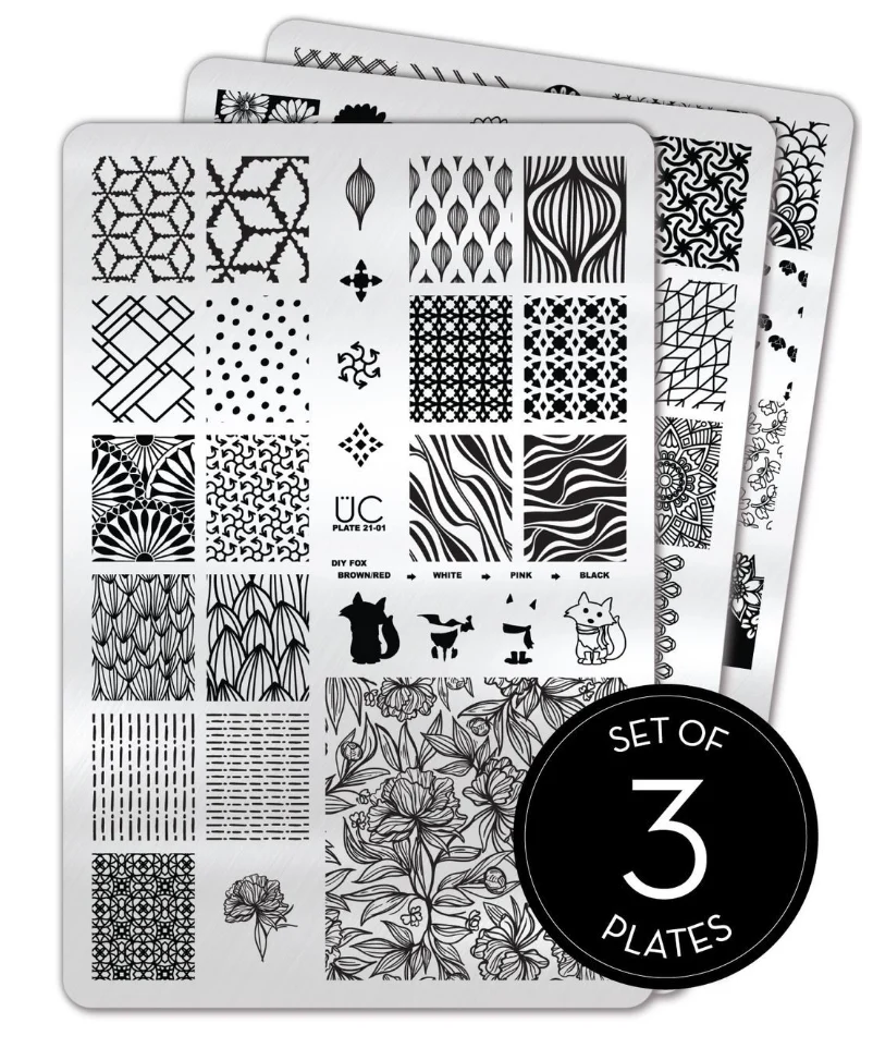 Classic Collection 21 - Set of 3 Uber Chic Stamping Plates Elite