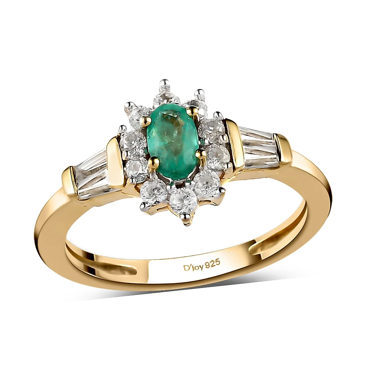 Green HomeJewelryRingsHalo Rings 7165398 Genuine