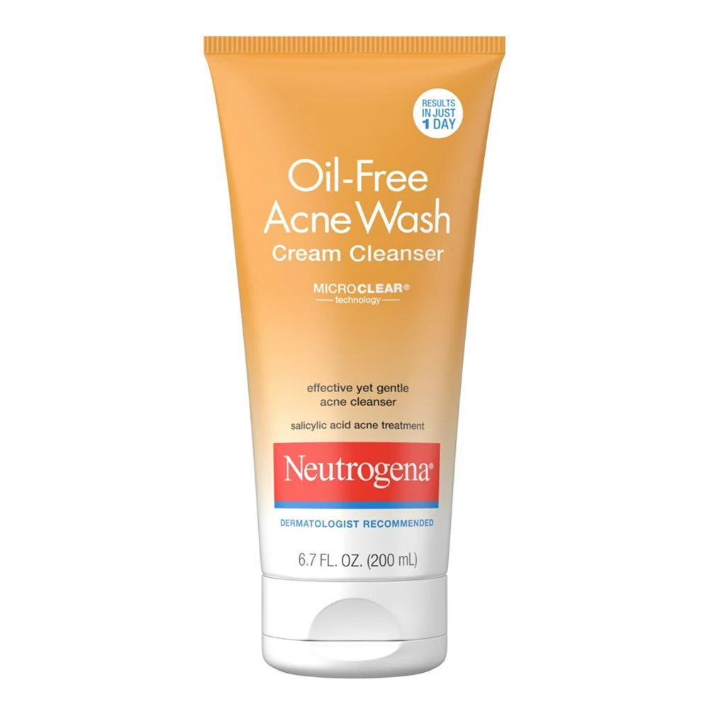 Refined Neutrogena Oil Acne Wash Cream Cleanser 6.70 Oz Authentic