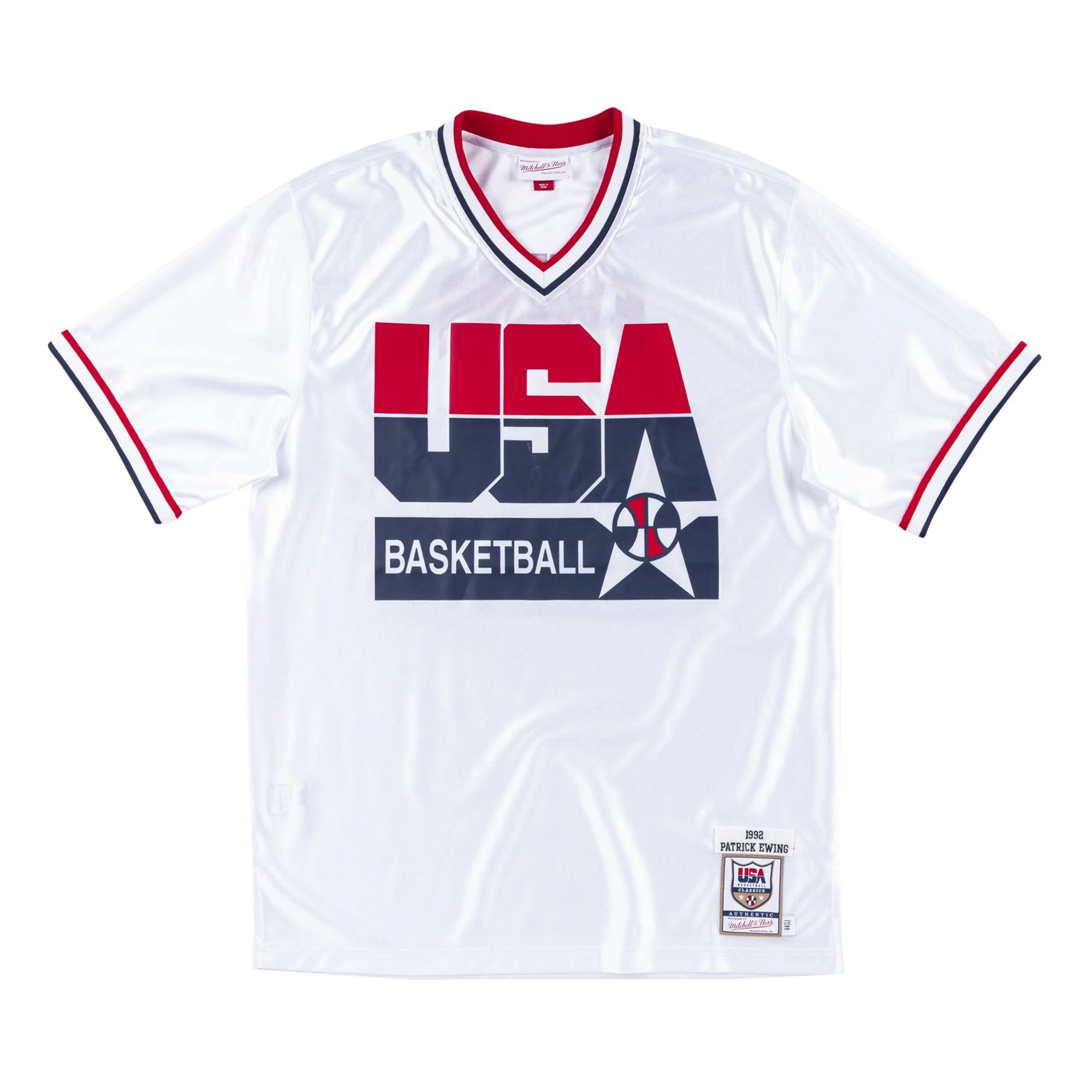 Unique Mitchell Ness Men's NBA Shooting Shirt Team Usa 1992 Patrick Ewing Shooting Shirt Advanced