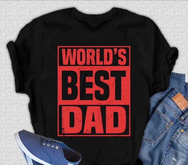 Trusted World's Dad Men's Bamboo Viscose Organic Cotton Short Sleeve Graphic T-Shirt Superior
