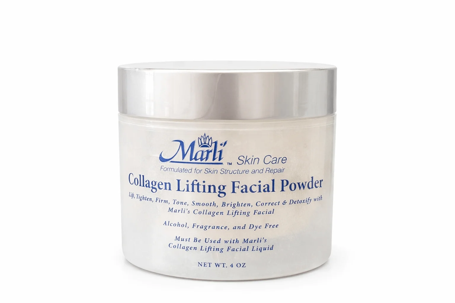 Solid Marli' Collagen Lifting Facial Powder to be used with Marli Collagen Liquid for Lifting Mask Sustainable