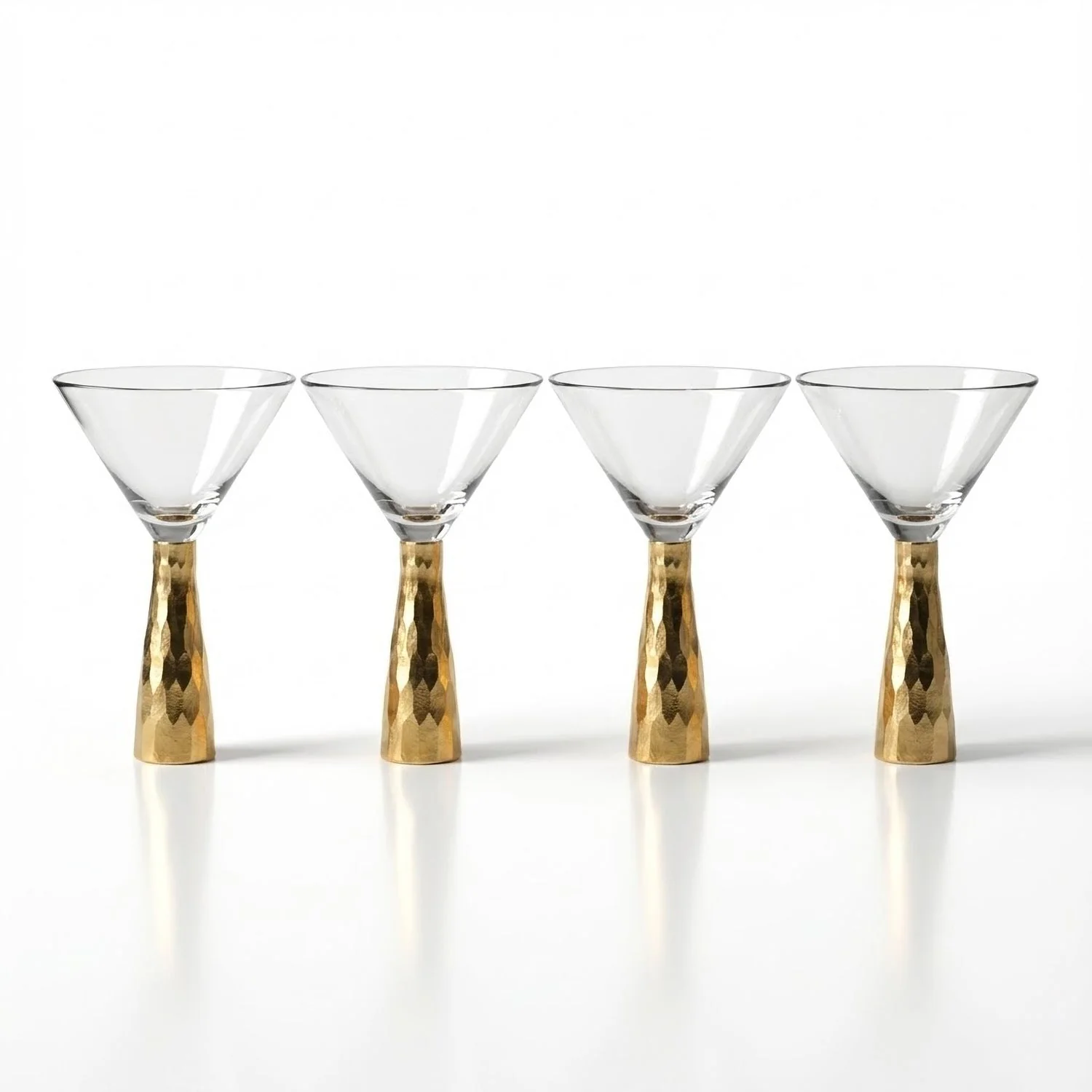 Official Jay Companies Daphne Gold 4-Piece Set Martini Glasses Casual