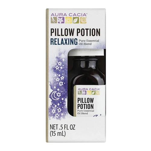 Aura Cacia Pillow Potion Relaxing Pure Essential Oil Blend 0.5 Oz Minimalist