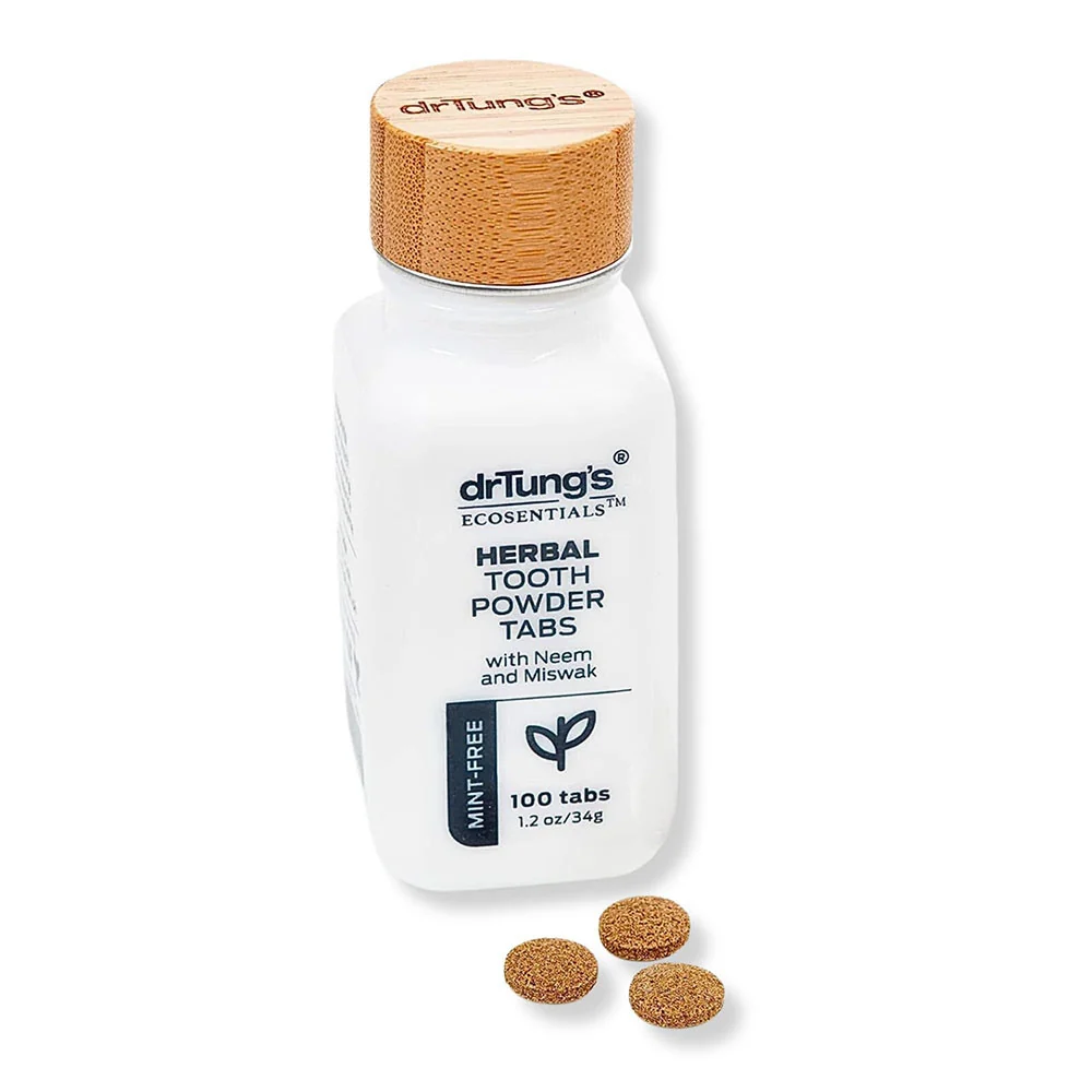Smart DrTungs Herbal Tooth Powder Tablets with Neam and Miswak Mint- 100 Ea Stylish