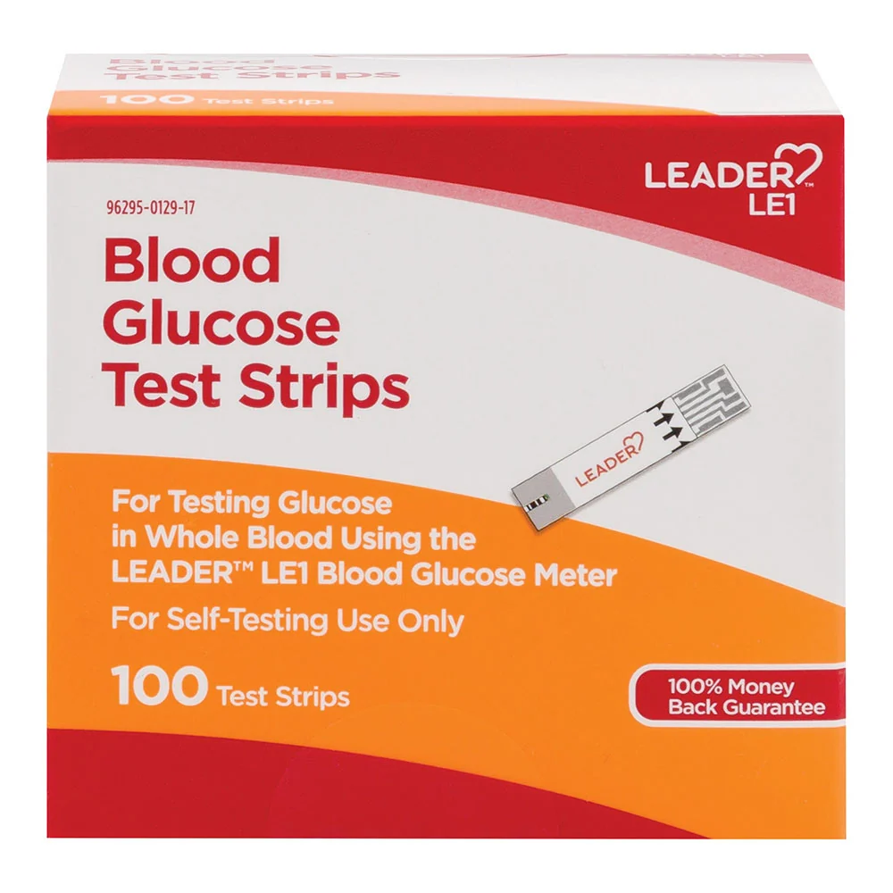 Functional Leader Blood Glucose Test Strips 100 Ea Flexible