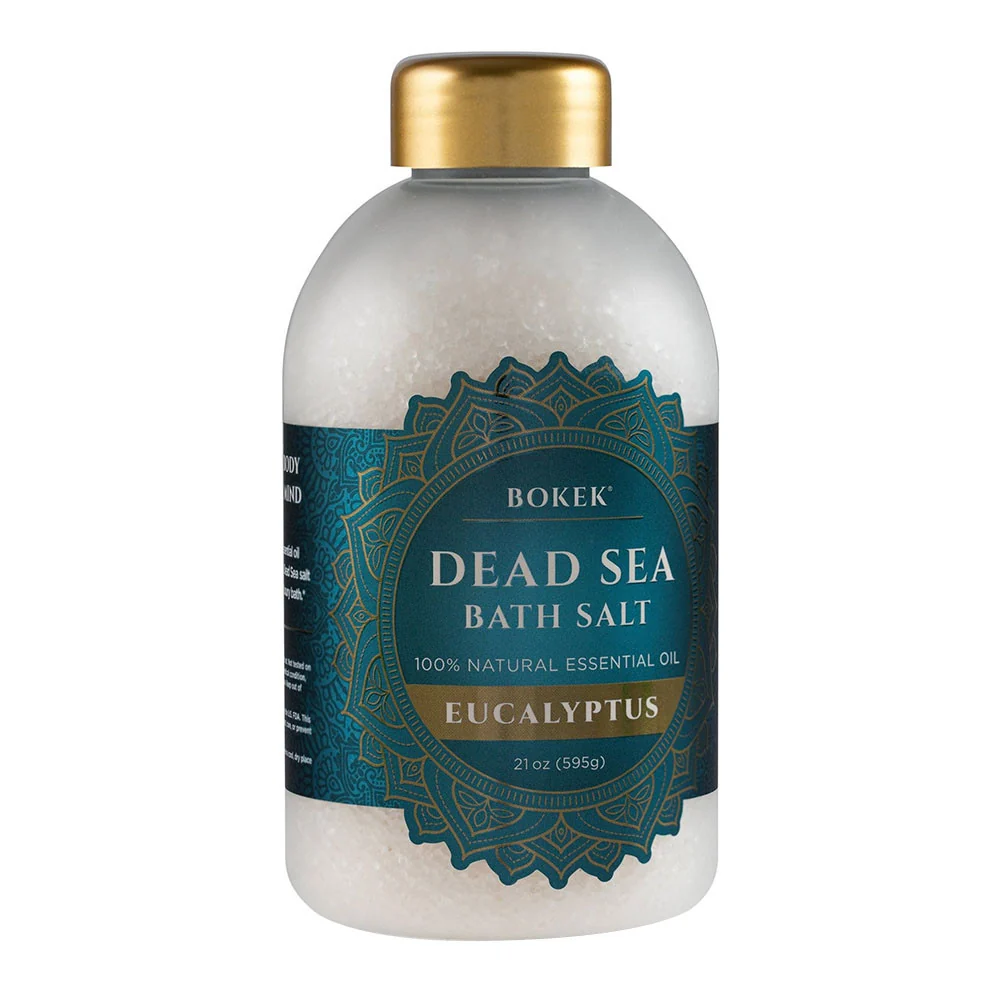 Practical Bokek Natural Dead Sea Bath Salt with Eucalyptus Essential Oil 21 Oz Professional