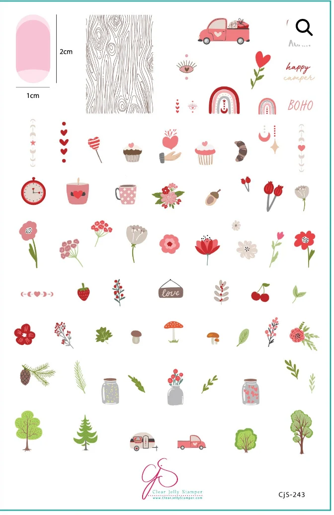 Relaxed On The Road Again CJS-243 - Clear Jelly Stamping Plate Sustainable