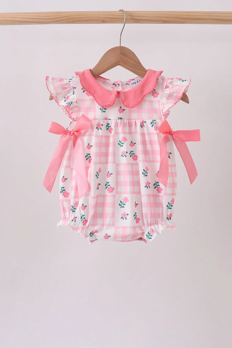 Dependable Pink Floral Ruffle Bubble Reusable