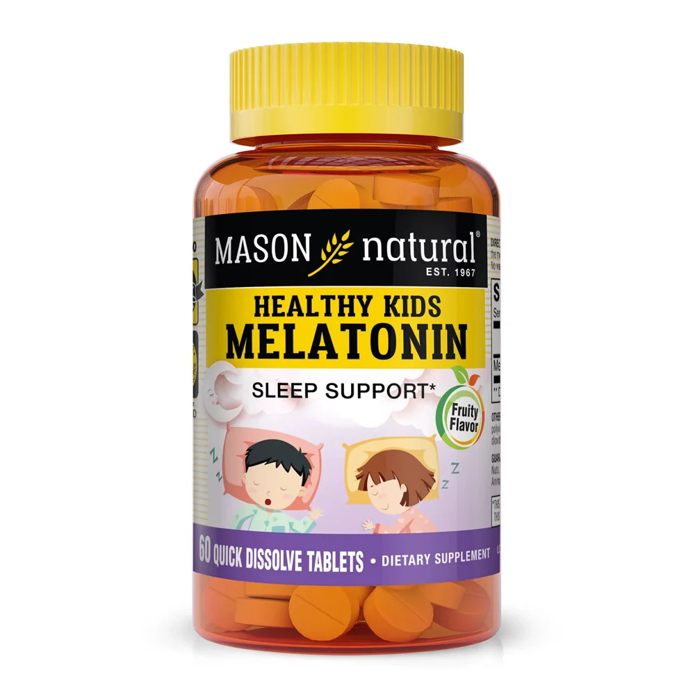 Outstanding Mason Natural Healthy Kids Melatonin Tablets Supports Healthy Sleep 60 Ea Relaxed