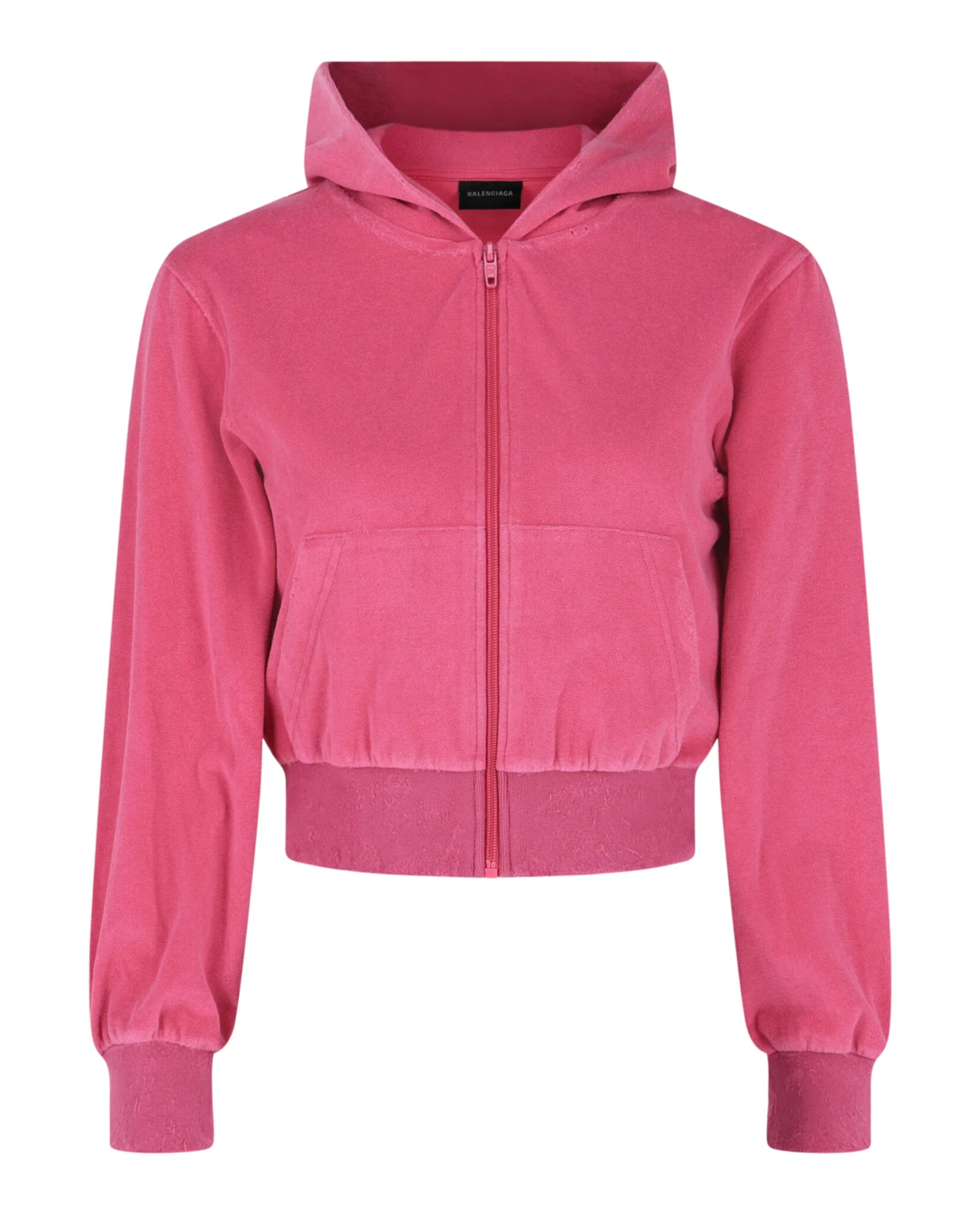 Relaxed Balenciaga Cropped Rhinestone Tracksuit Jacket Professional