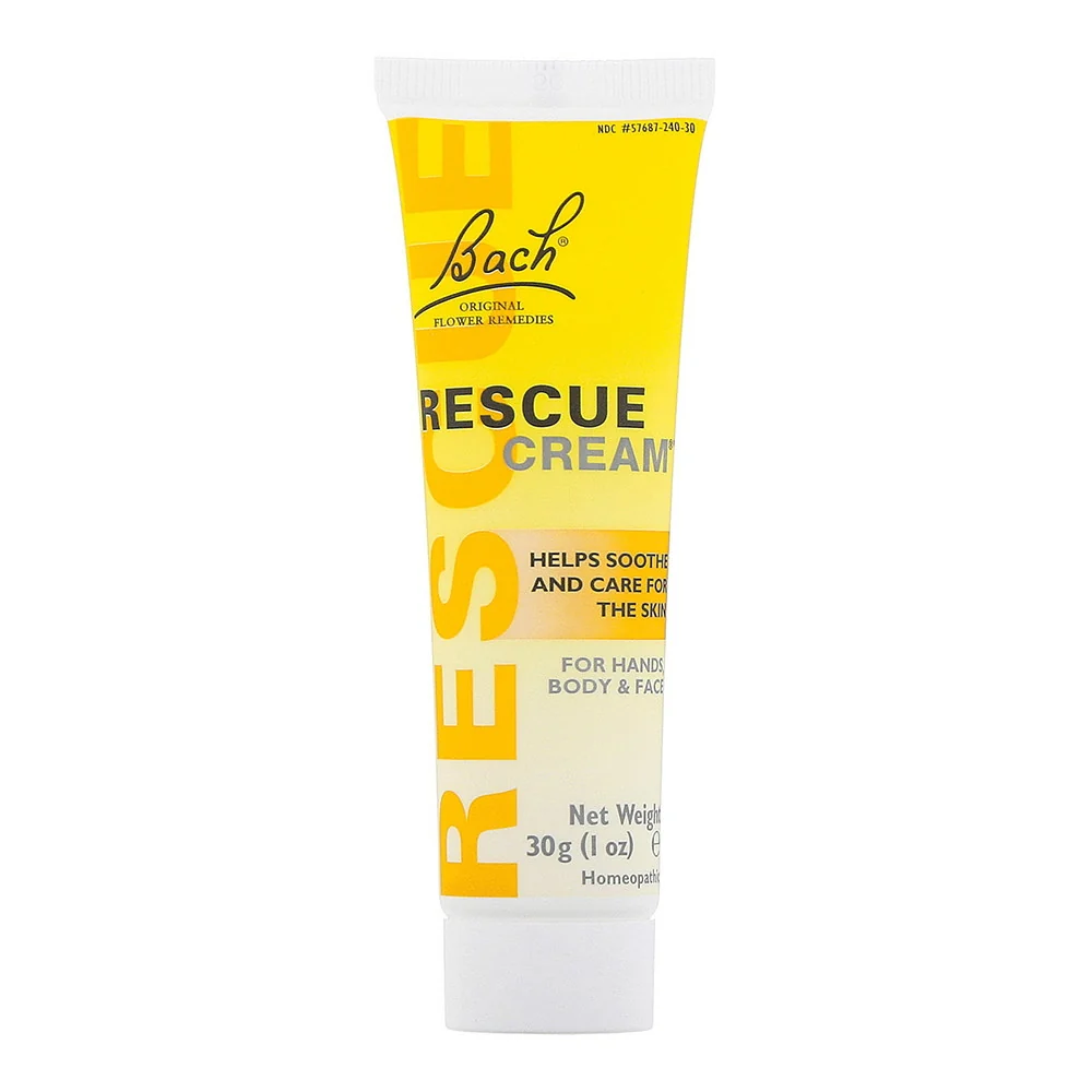 Professional Bach Flower Essences Rescue Cream To Soothes And Heal The Skin 1 Oz Breathable
