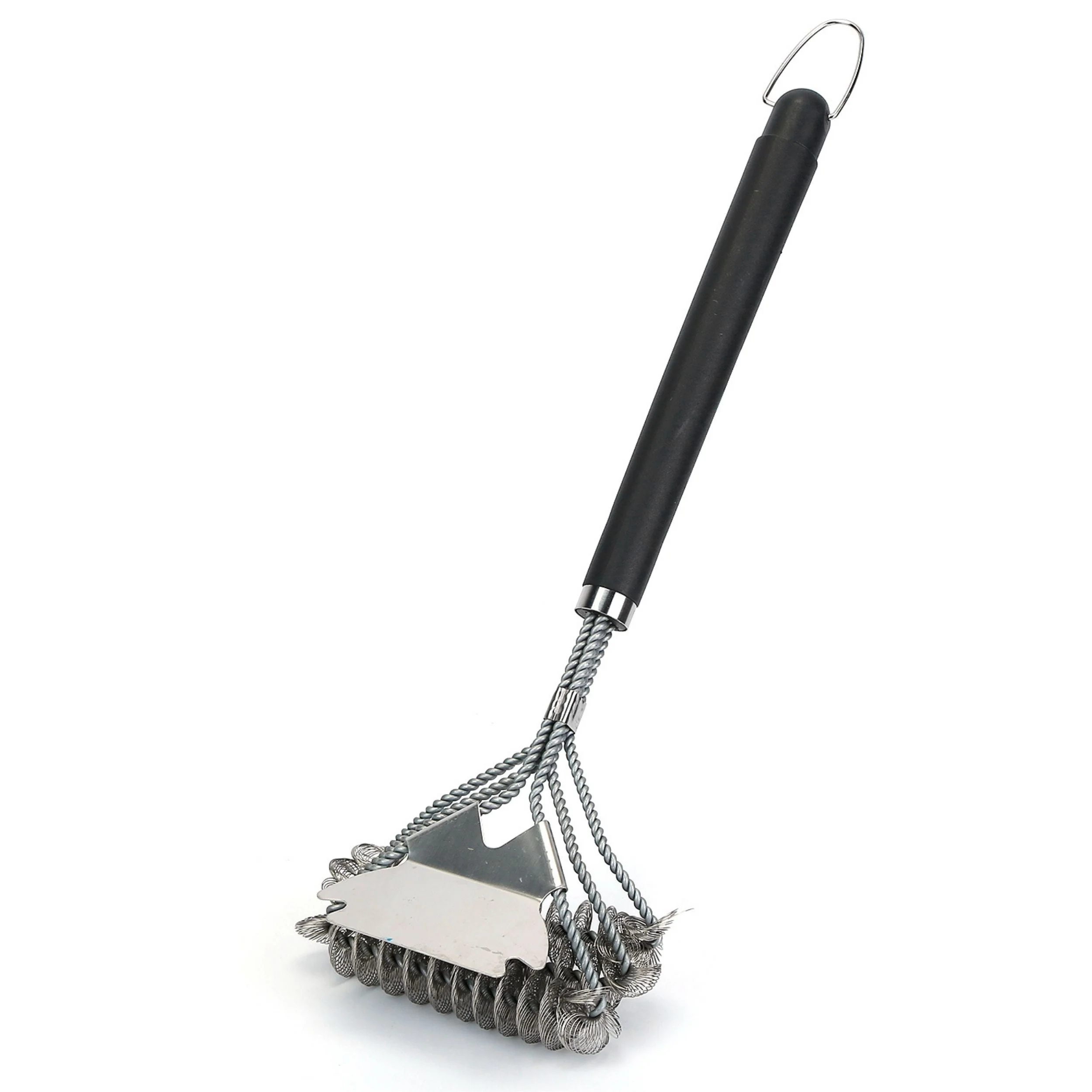 Fast 16.5in BBQ Grill Cleaning Brush - Stainless Steel Barbecue Cleaner Scraper with Stiff Wire Bristles for Cooking Grates Modern