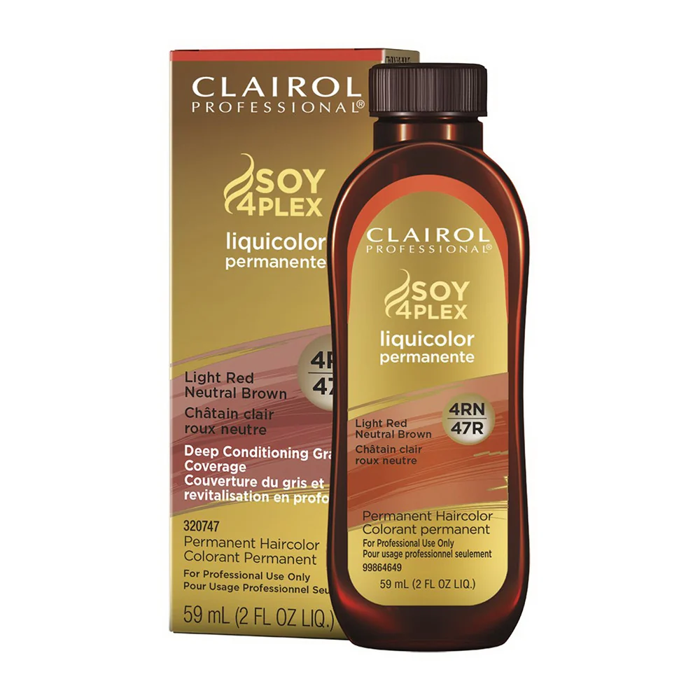 Official Clairol Professional Liquicolor Permanent 4Rn 47R Light Red Neutral Brown 2 oz Expertly Made