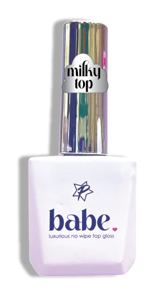 Professional Babe Gel Polish - MILKY WHITE No Wipe Top Gloss Advanced