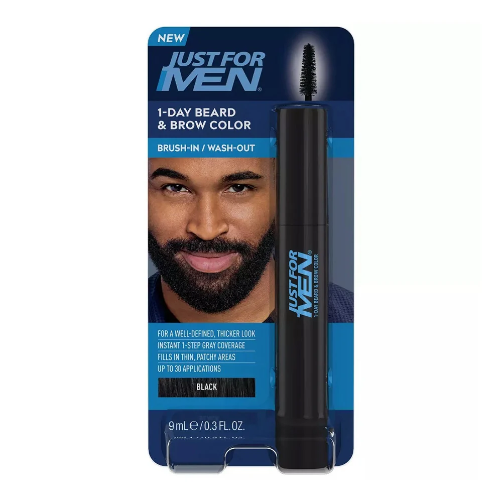 Minimalist Just For Men 1 Day Temporary Beard And Brow Color Black 1 Ea Stylish