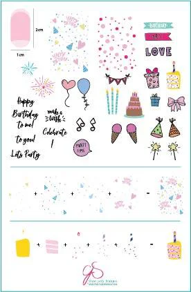 Professional Party time CJS-H34 - Clear Jelly Stamping Plate Stylish