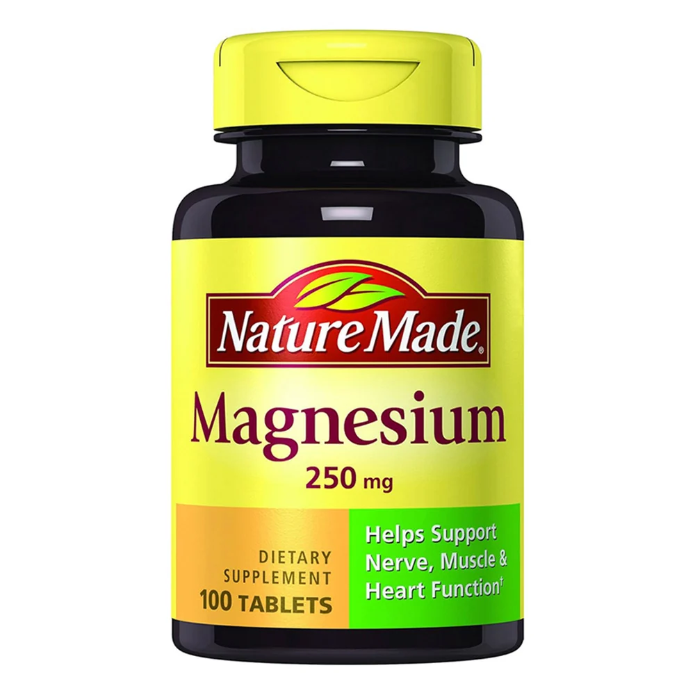 Natural Nature Made Generic Magnesium 250Mg Dietary Supplement Tablets 100 Ea Original Design