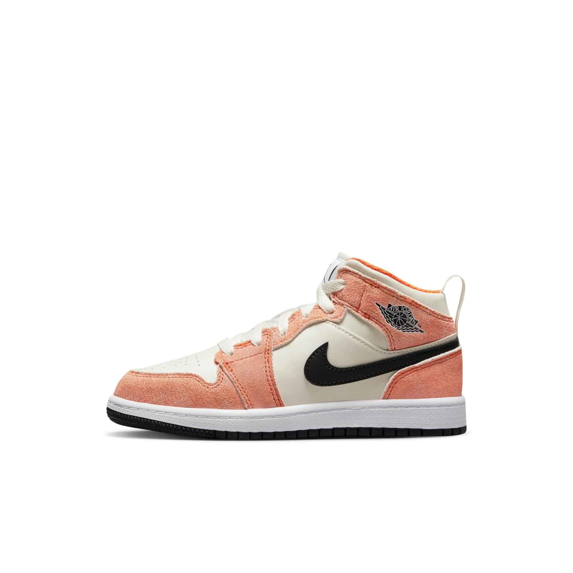 Certified Air Jordan Preschool Retro 1 Mid Se 'Orange Suede Ps' Sneakers Professional