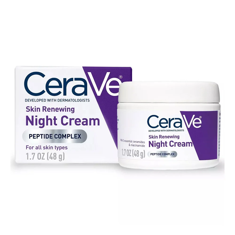 Premium Material CeraVe Skin Renewing Night Cream for Softer Skin 1.7 Oz Clean