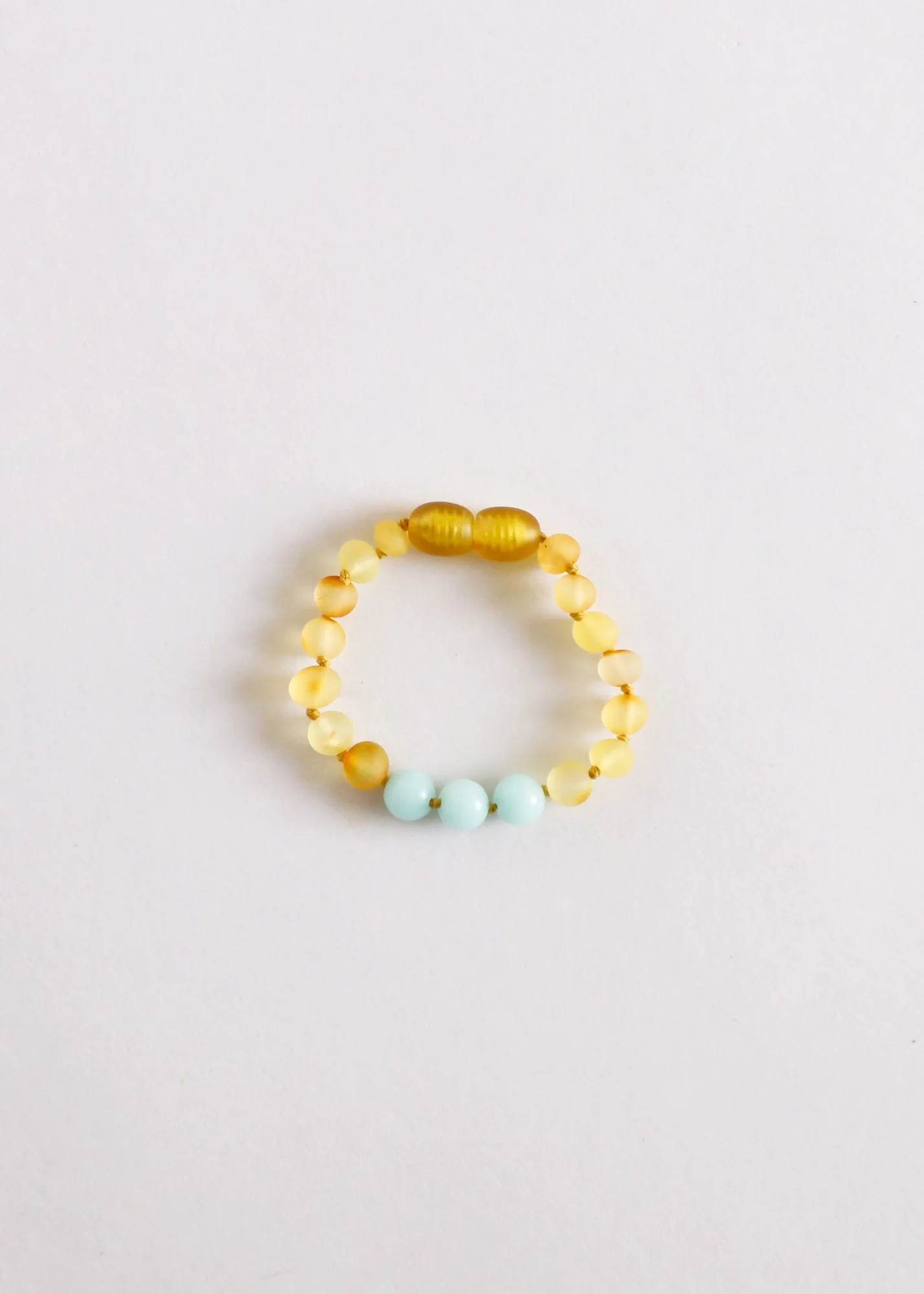 Versatile Raw Honey Baltic Amber Amazonite Anklet or Bracelet Enhanced