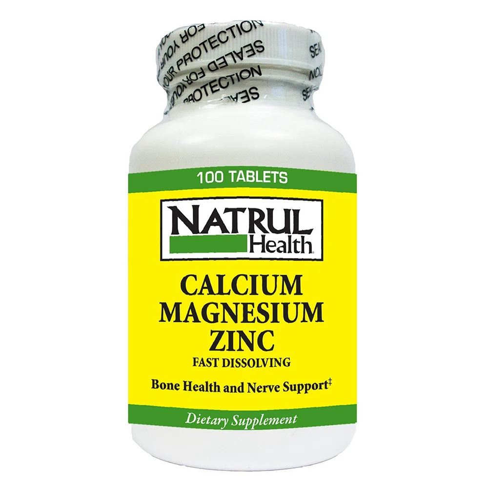 Reliable Natrul Health Calcium Magnesium Plus Zinc Tablets - 100 Ea Certified