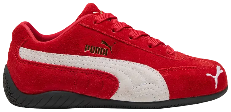 Pure PUMA Speedcat OG Little Kids' PS Sneakers — Red Suede Low-Top Powerful