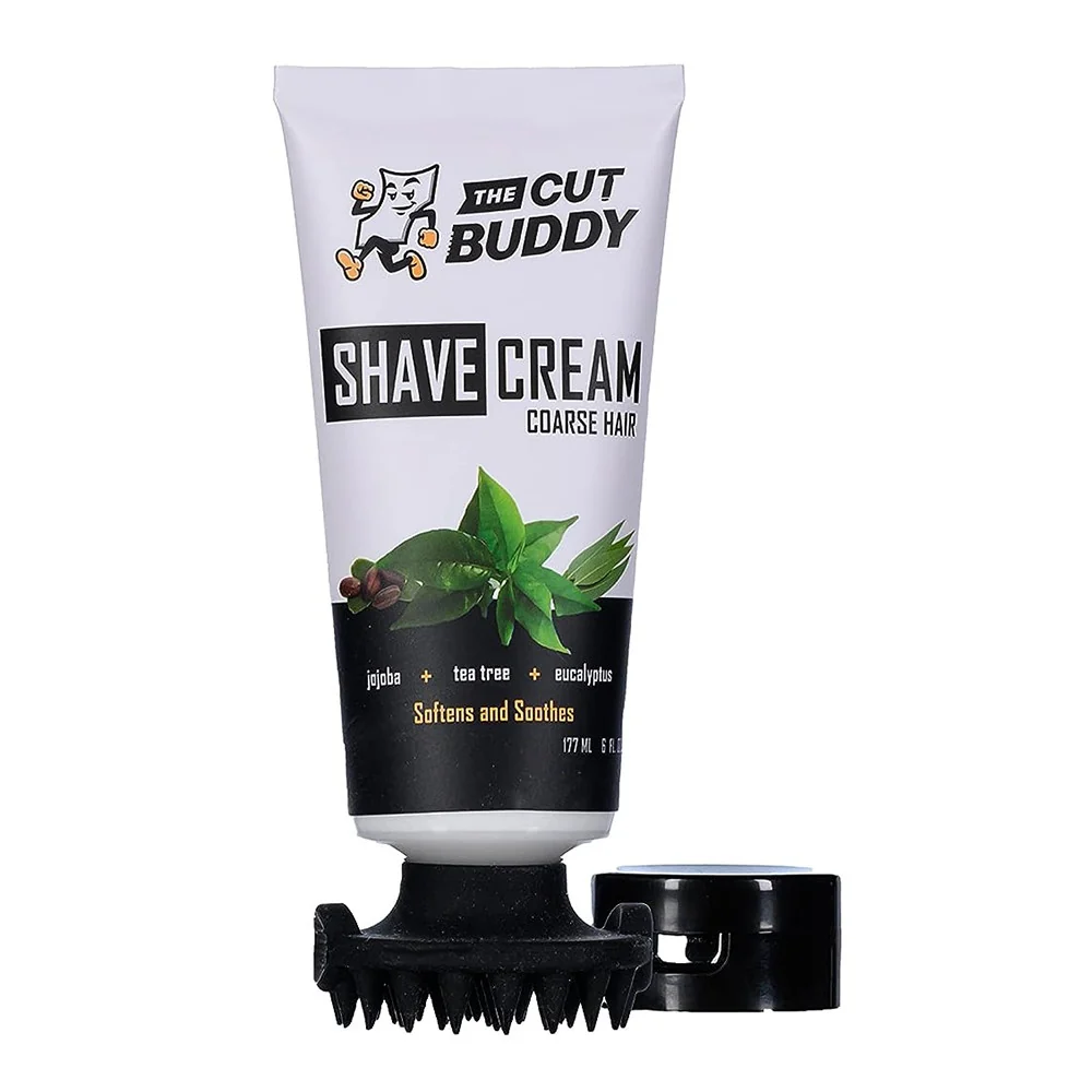 Powerful The Cut Buddy Shave Cream for Coarse Hair with Exfoliation Brush Softens and Soothes 1 Ea Luxury