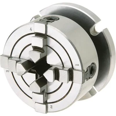 Long-Lasting Mini 4 Jaw Metal Lathe Chuck with Back Mount Mounting Plate for Rotary Table Eco-Friendly