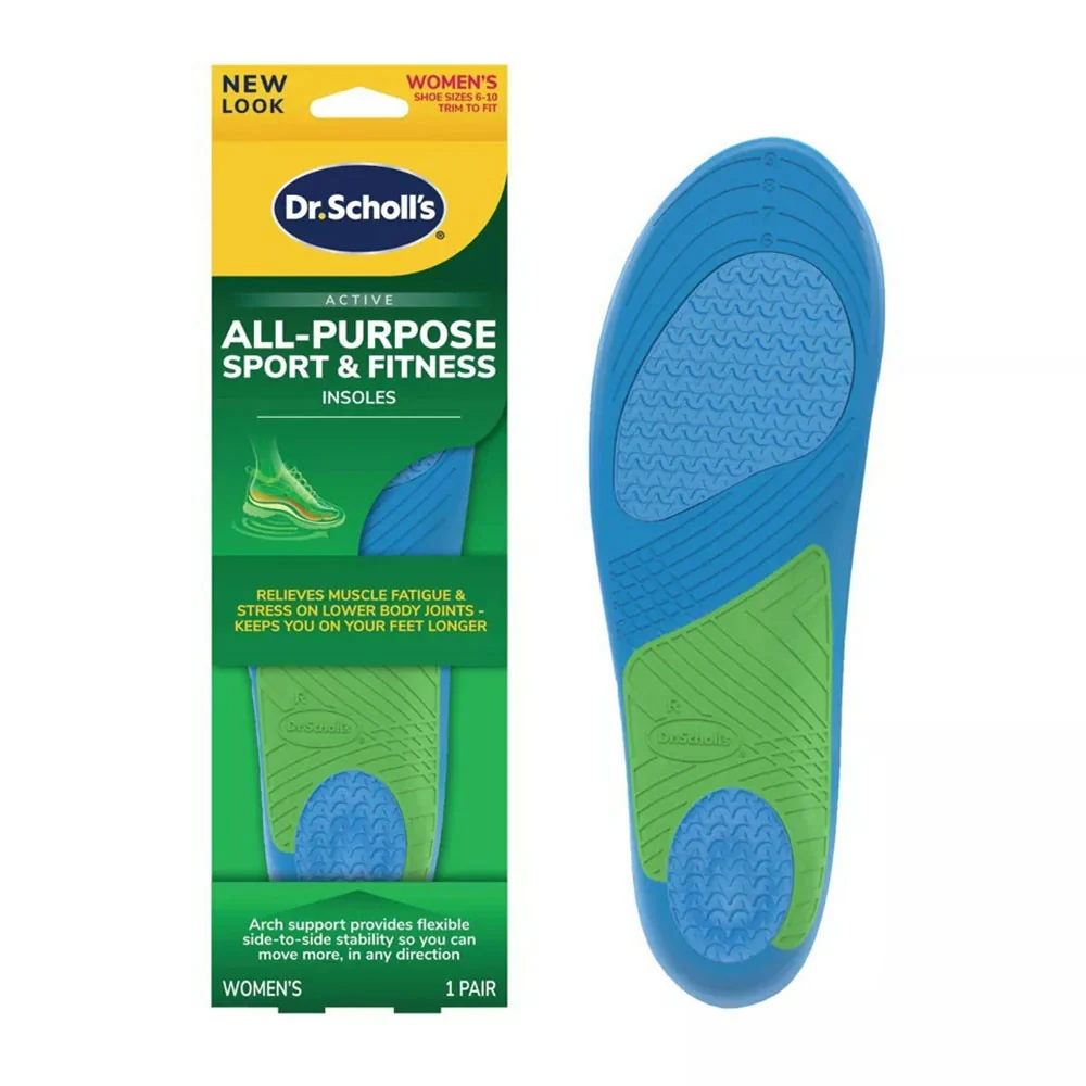 Practical Dr Scholls All Purpose Sport And Fitness Womens Trim to Fit Comfort Insole Size 6-10 1pair Premium