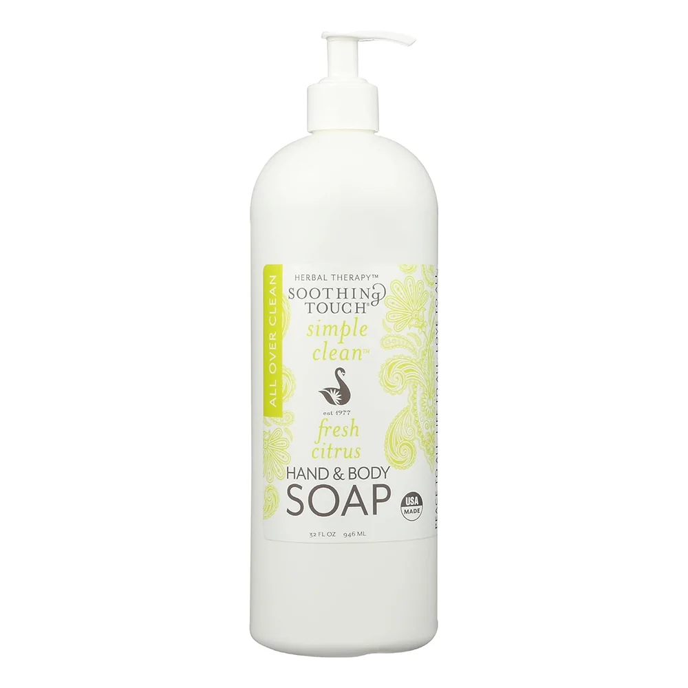 Breathable Soothing Touch Herbal Therapy Hand and Body Soap Fresh Citrus Clean 32Oz 946ml High-End