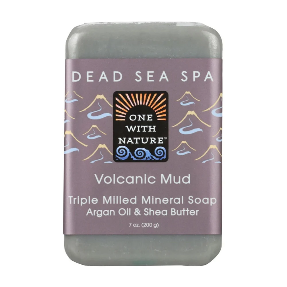 Recyclable One With Nature Volcanic Mud Bar Soap 7 Oz Certified