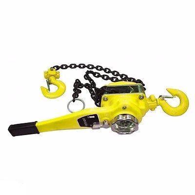 Detailed 3 4 Ton Hand Lever Chain Block Hoist Come A Long Ratchet Winch Lift Ratcheting Unique