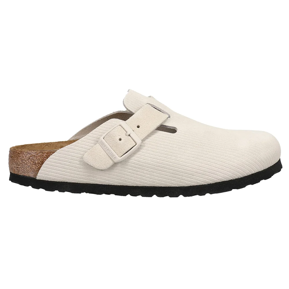 Stylish Birkenstock Boston Suede Embossed Clogs Corduroy Pure