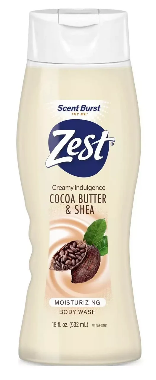 Elite Zest Body Wash Creamy Cocoa Butter Shea 18 Oz Superior