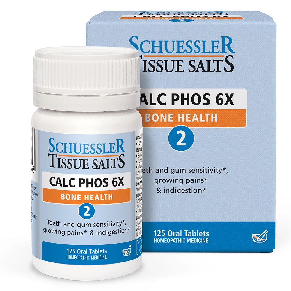 Stylish Schuessler Tissue Salts Tablets Calc Phos 6X Bone Health for Teeth and Gum Sensitivity Oral Tablets 125Ea Durable