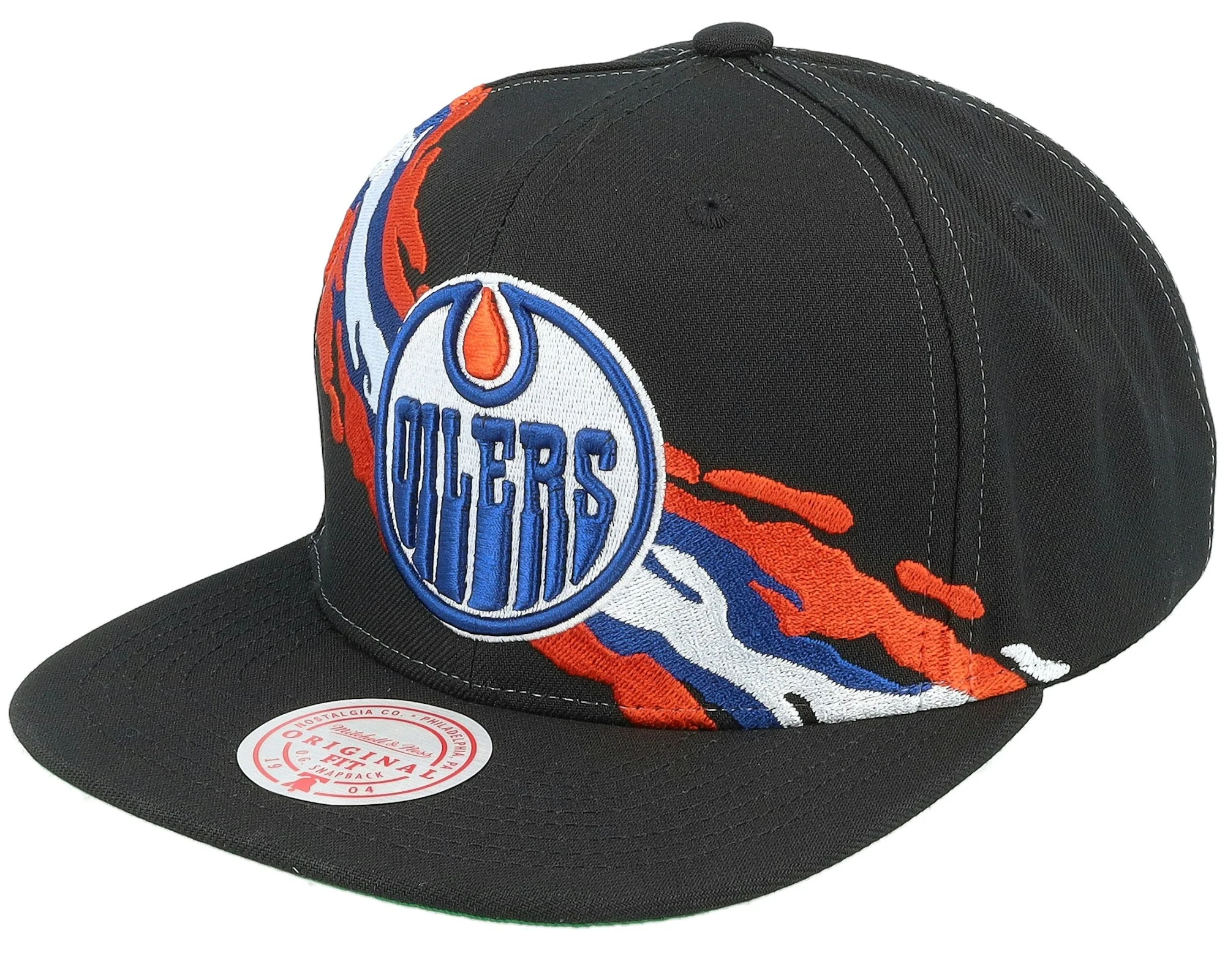 Next-Generation Mitchell Ness Men's NHL Vintage Paintbrush Snapback Oilers Snapback Caps Superior