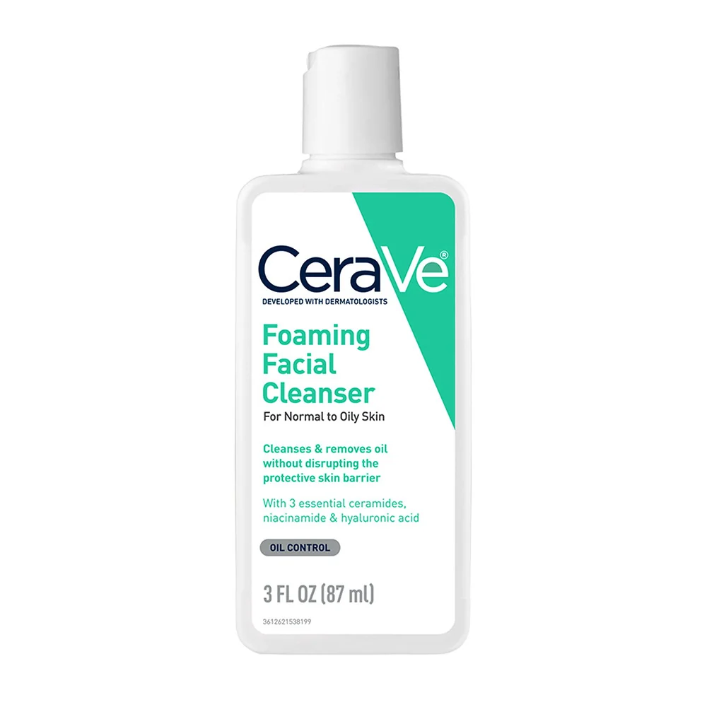 Excellent CeraVe Foaming Facial Cleanser Daily Face Wash for Oily Skin 3 Oz High-Performance