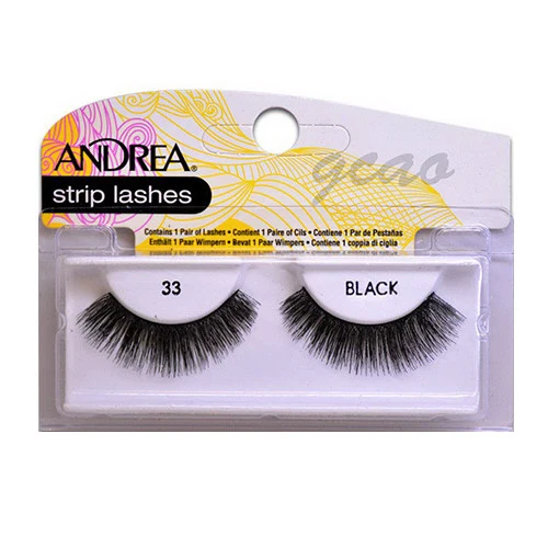 Official Andrea Lashes Strip Style 33 Black 1 Set Contemporary
