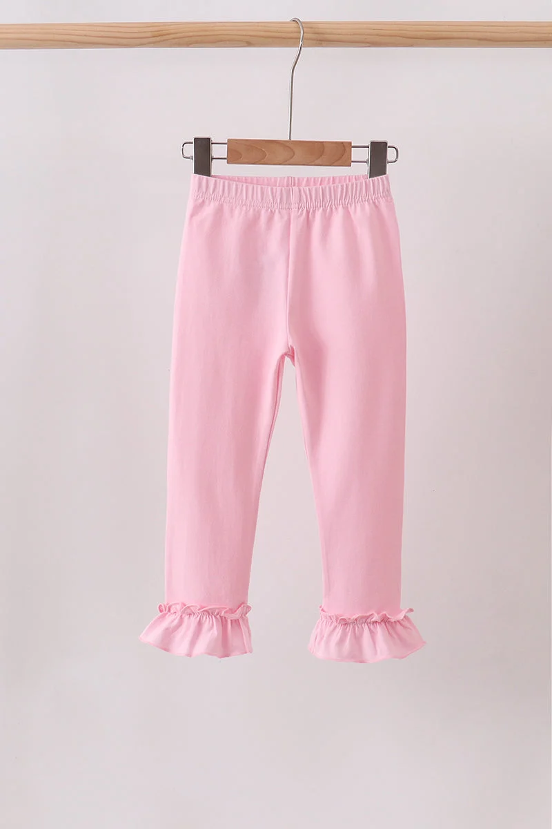 Refined Pink ruffle pants Outstanding